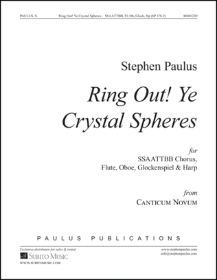 Ring Out! Ye Crystal Spheres (from Canticum Novum)
