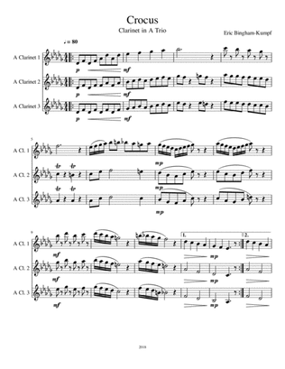 Crocus (A Clarinet Trio)