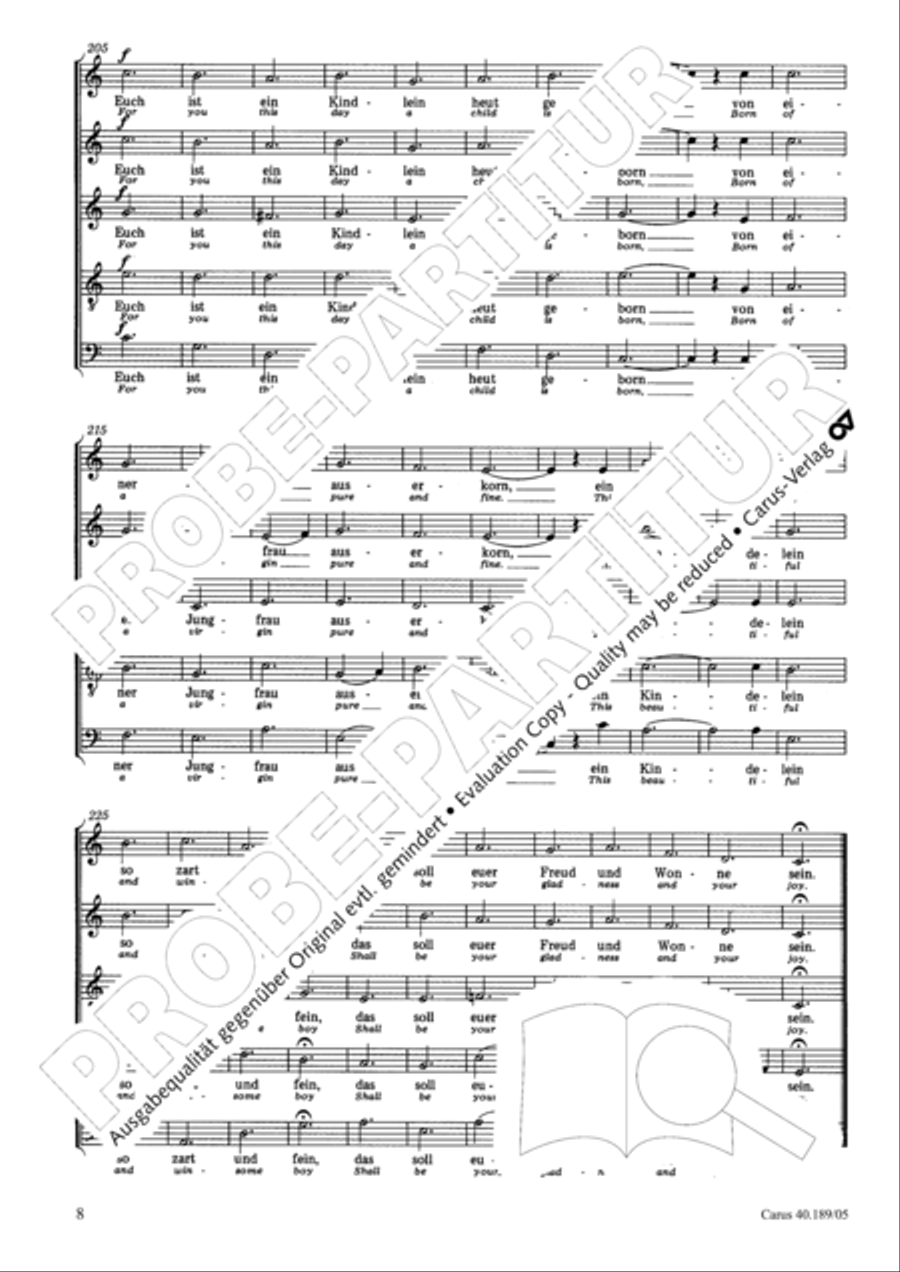 From heav'n on high (Vom Himmel hoch) SSATB scores gallery preview page 9