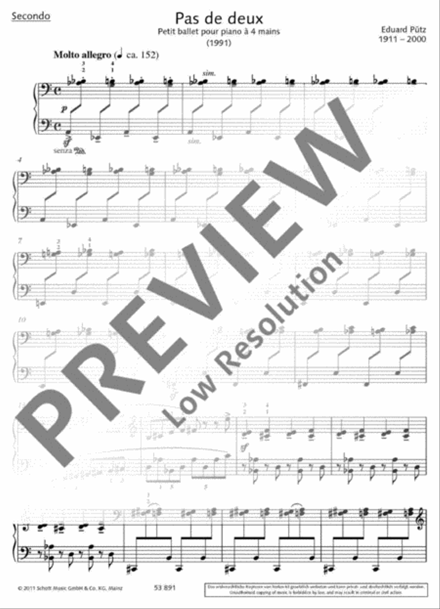 Pas de deux Piano Duet scores gallery preview page 7