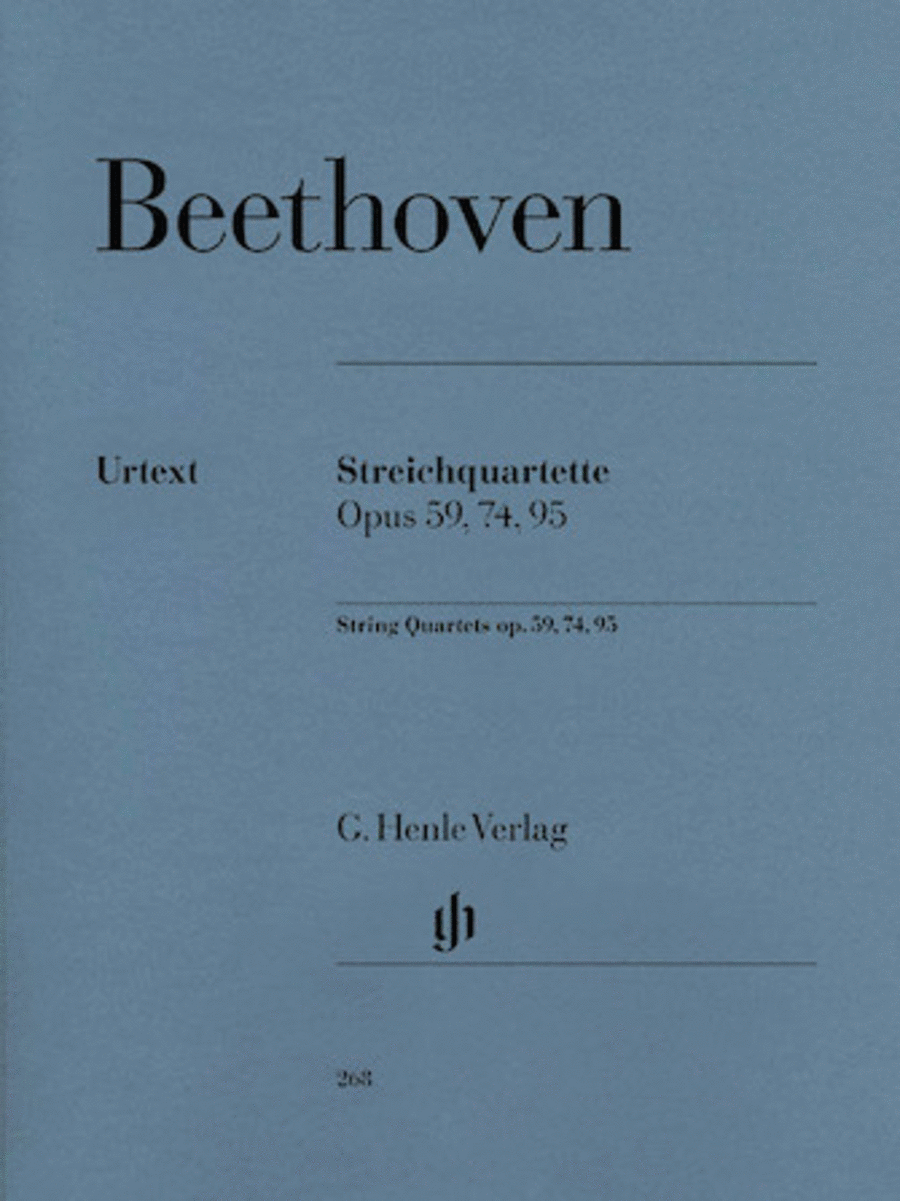 Ludwig van Beethoven: String quartets op. 59, 74, 95