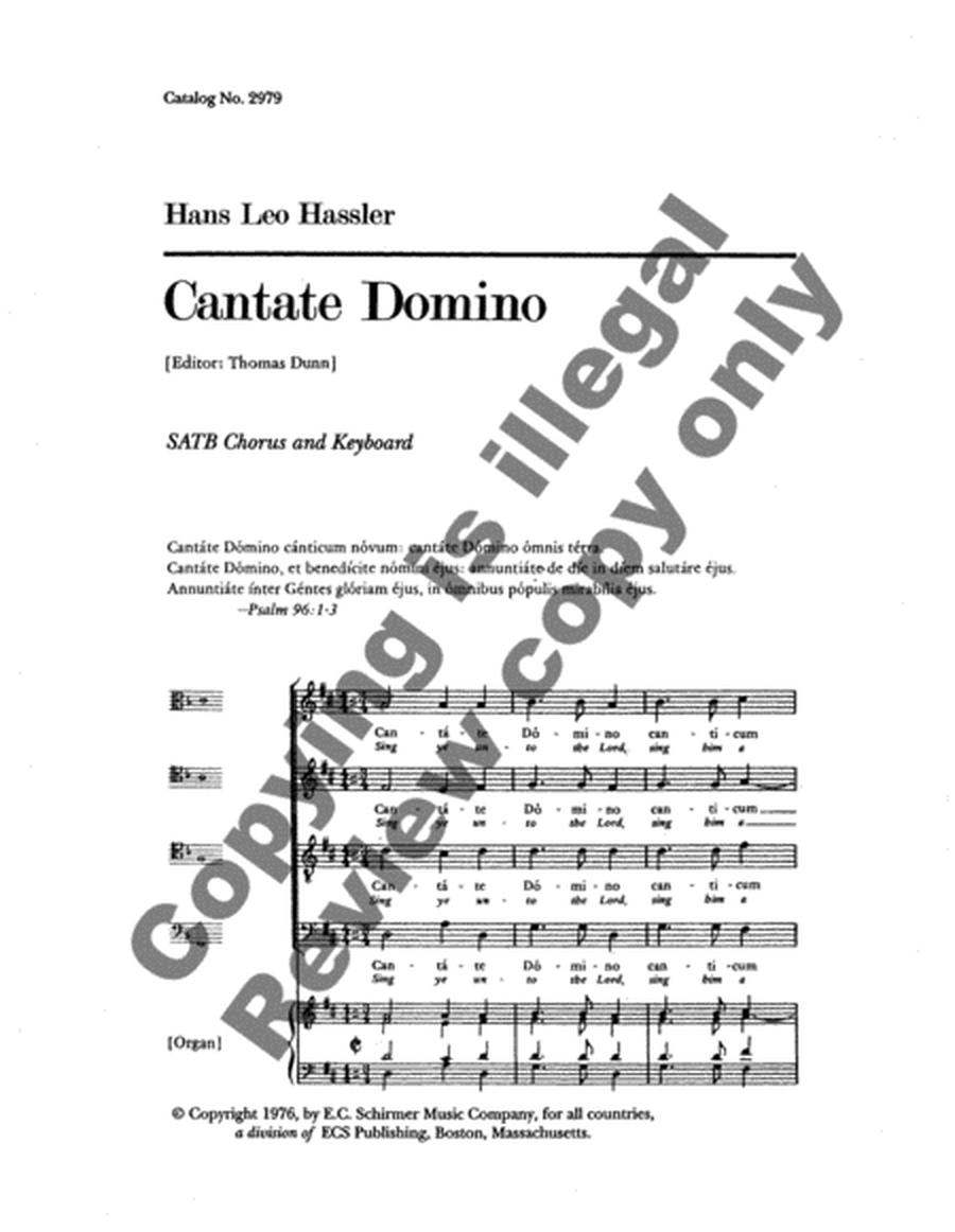 Cantate Domino (Sing ye unto the Lord)