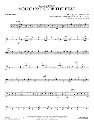 You Can't Stop the Beat (from Hairspray) (arr. Michael Brown) - Bass