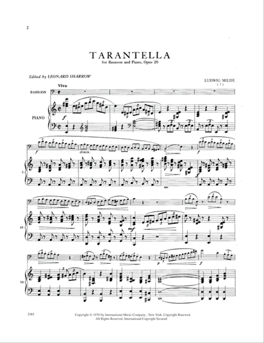 Tarantella, Opus 20 Bassoon Solo scores gallery preview page 2