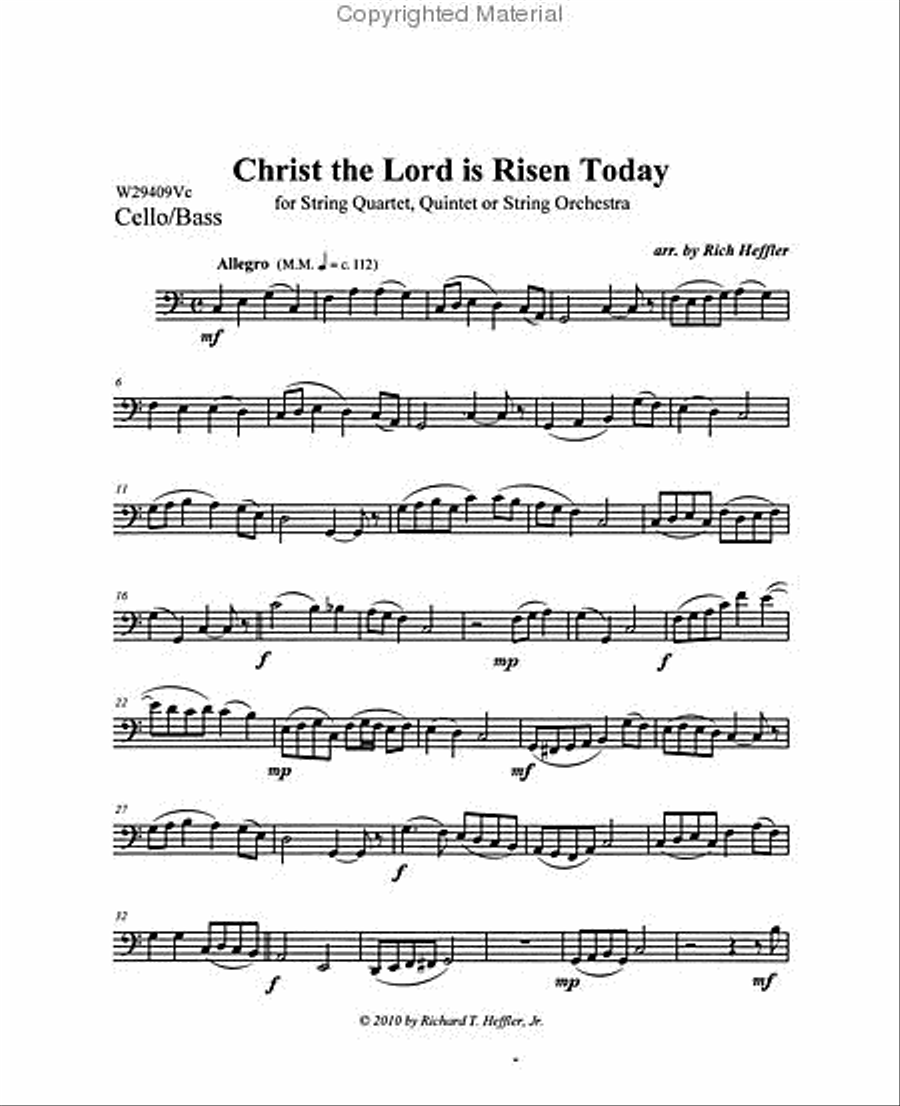 Christ The Lord Is Risen Today String Orchestra scores gallery preview page 4
