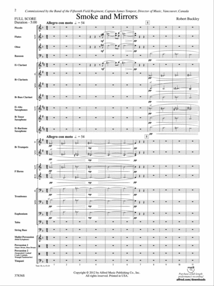 Smoke and Mirrors: Score Concert Band scores gallery preview page 2