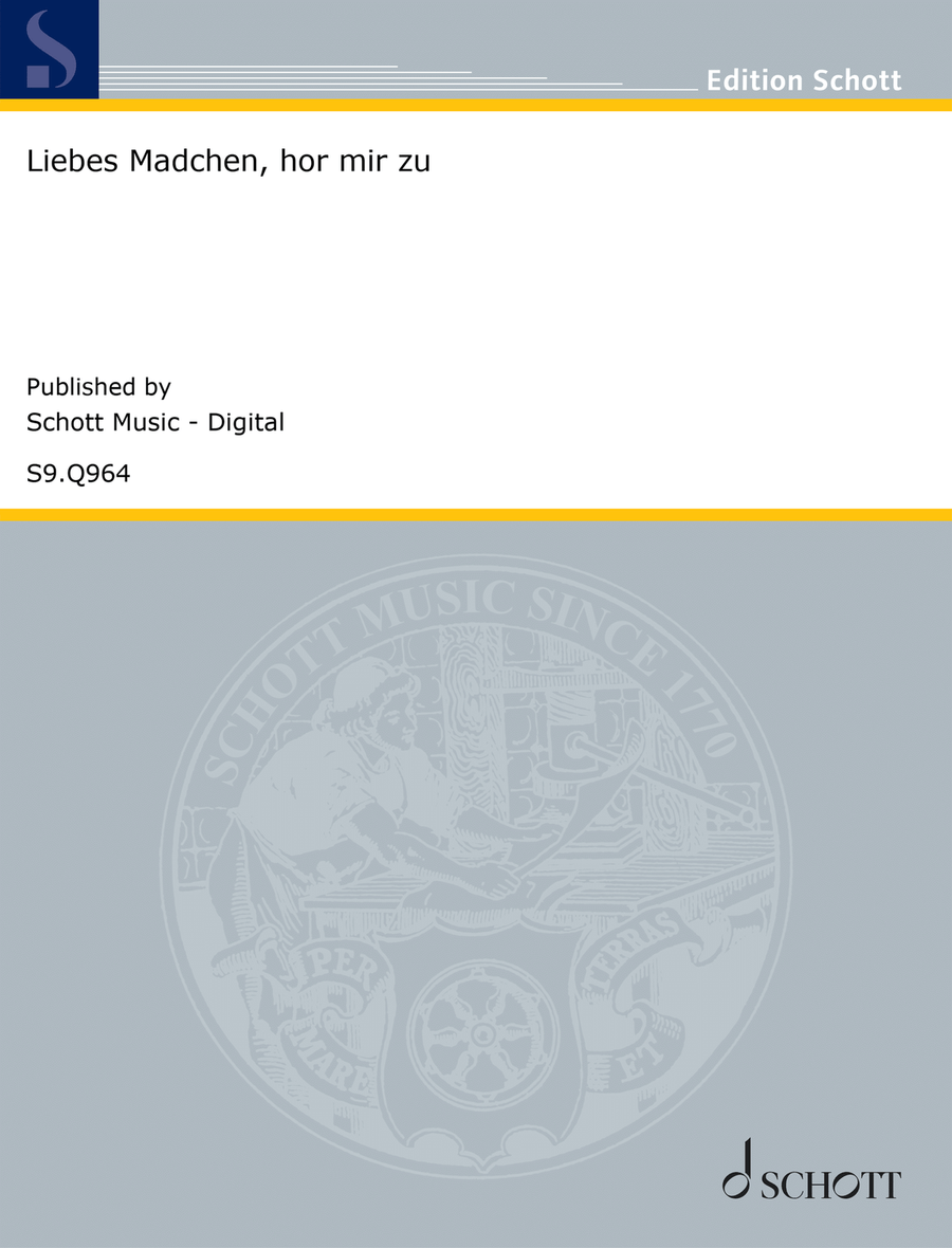 Liebes Mädchen, hör mir zu