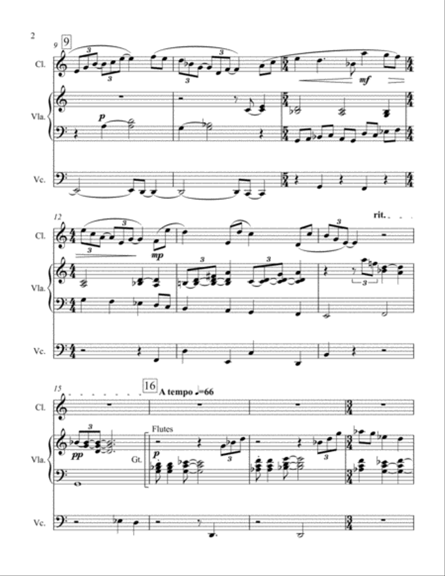 Meditation and Festive Celebration for Clarinet and Organ Woodwind Duet scores gallery preview page 2