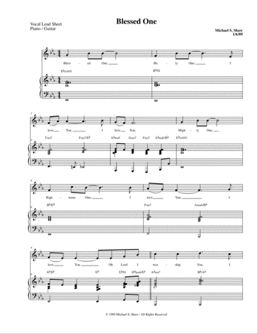 Blessed One Voice scores gallery preview page 2