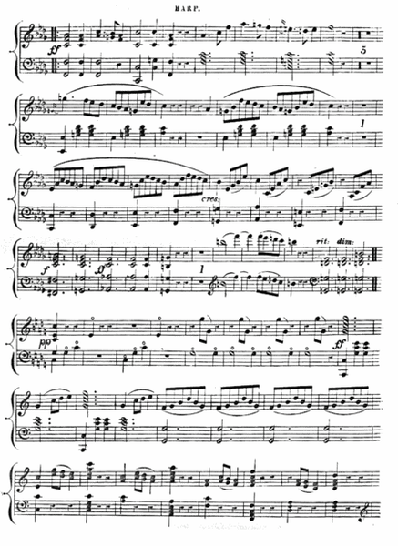 C.M. von Weber: Aufforderung zum Tanze (Invitation à la danse) for harp and piano
