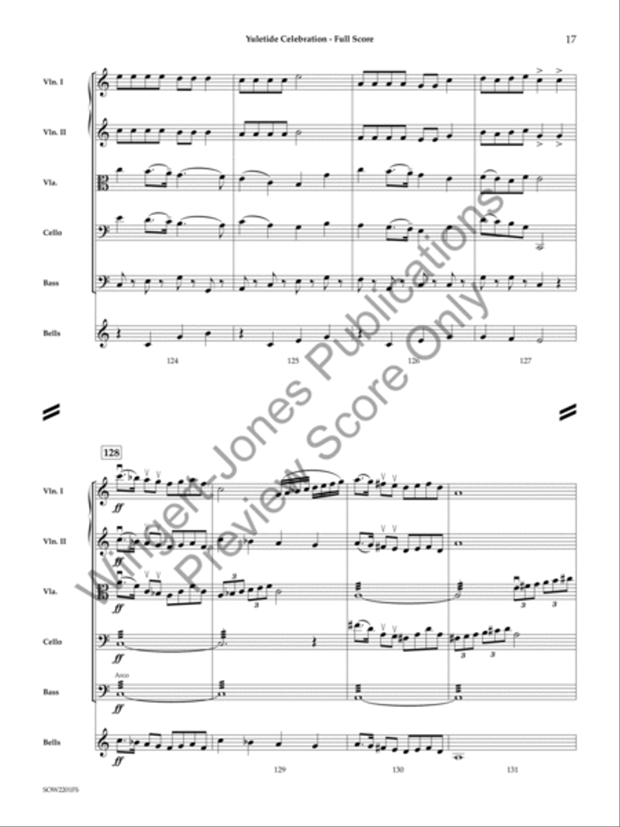 Yuletide Celebration Yuletide Celebration String Orchestra scores gallery preview page 16