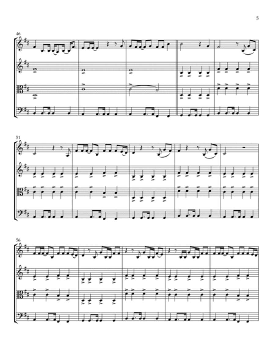 Diamonds String Quartet scores gallery preview page 6