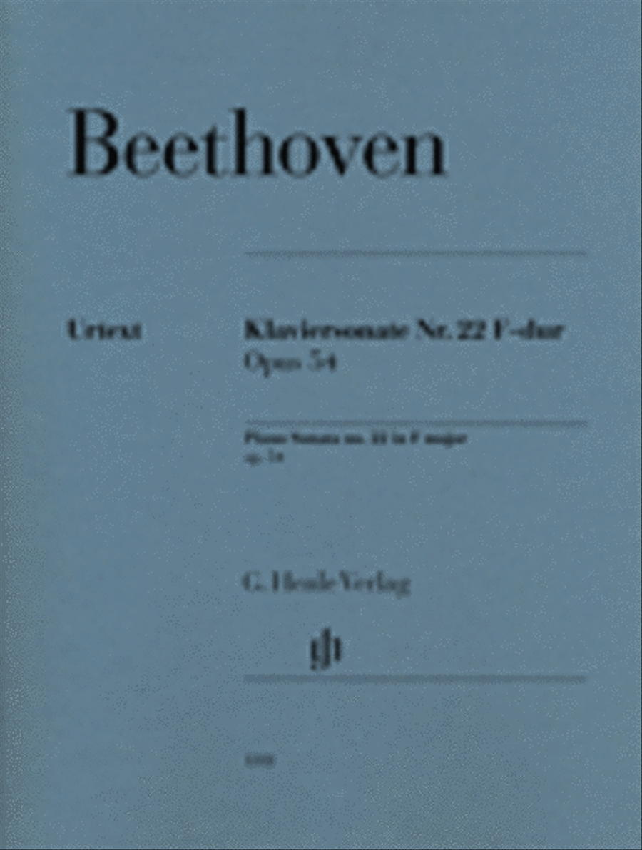 Piano Sonata No. 22 in F Major, Op. 54 Piano Solo scores gallery preview page 1