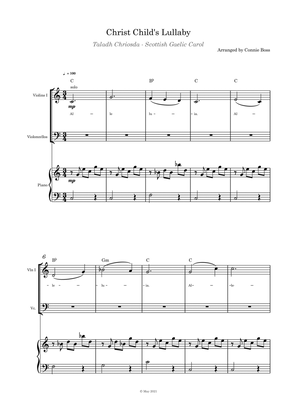Christ Child's Lullaby (Taladh Chriosda) - violin, cello and piano with parts page