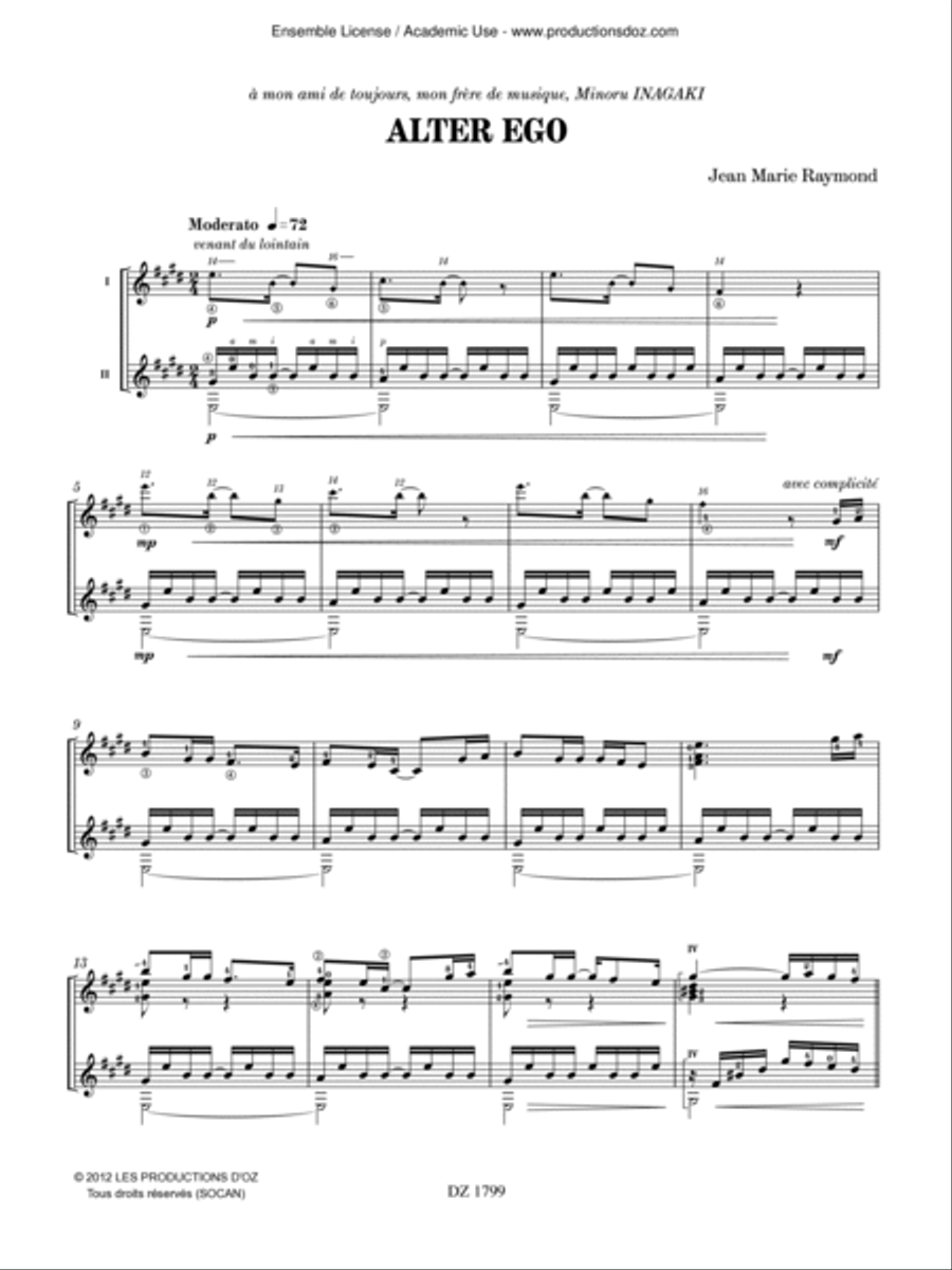 Alter Ego Classical Guitar scores gallery preview page 3