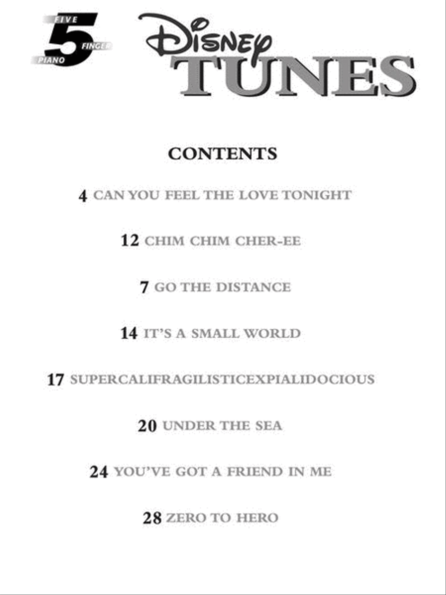 Disney Tunes Easy Piano scores gallery preview page 4