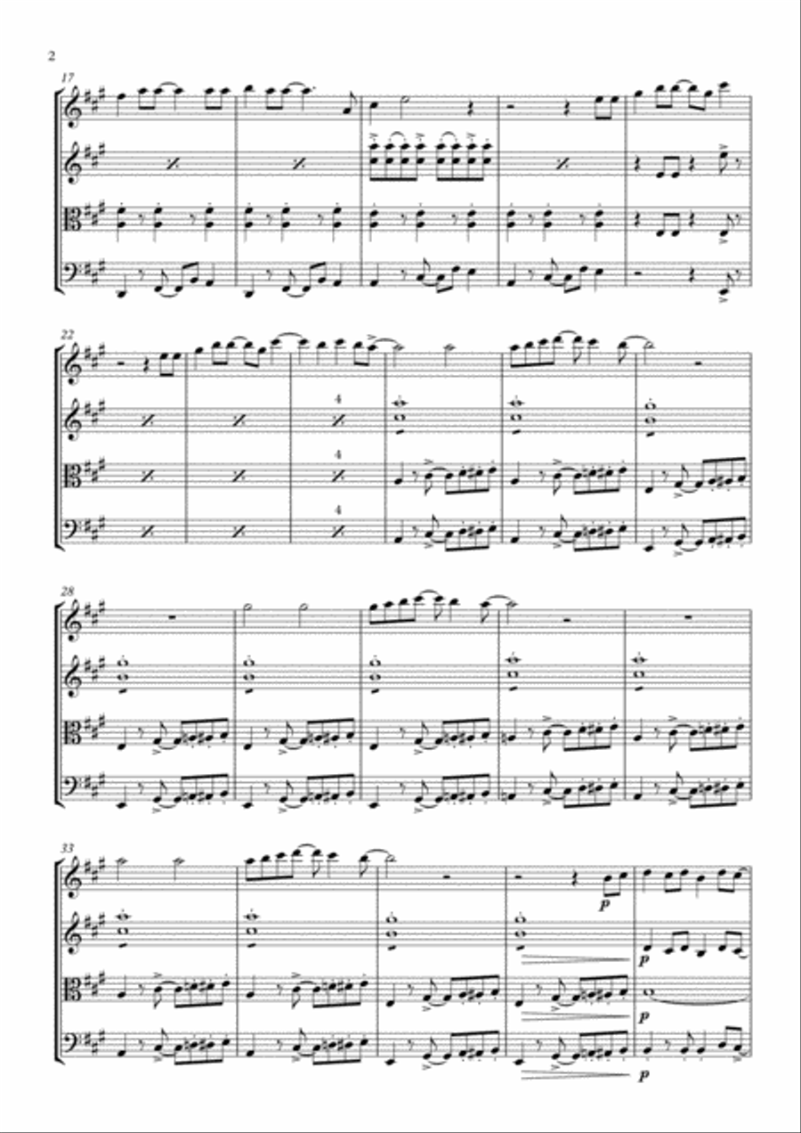 Ring, Ring String Quartet scores gallery preview page 3