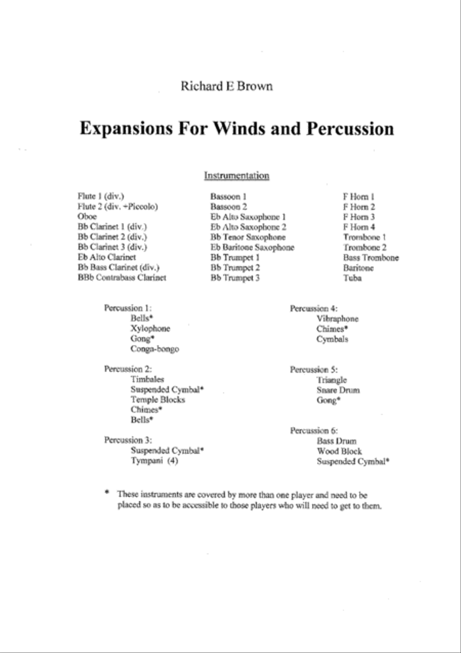 Expansions for Winds and Percussion Concert Band scores gallery preview page 2