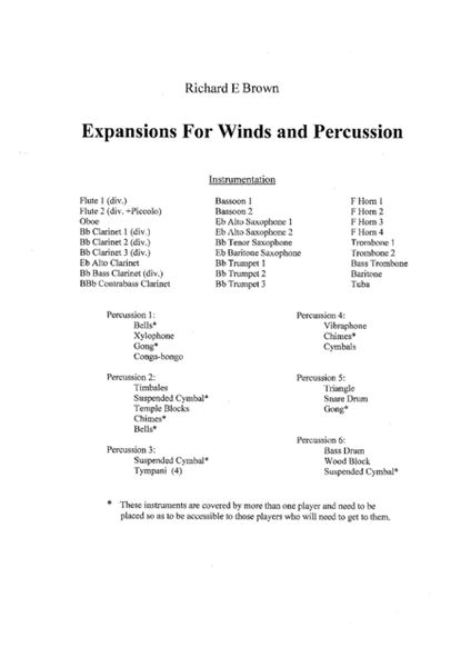 Expansions for Winds and Percussion image number null