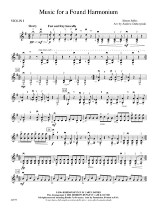 Music for a Found Harmonium: 1st Violin