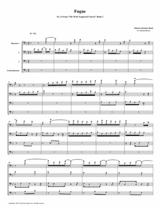 Fugue 15 from Well-Tempered Clavier, Book 2 (Bassoon Quartet)