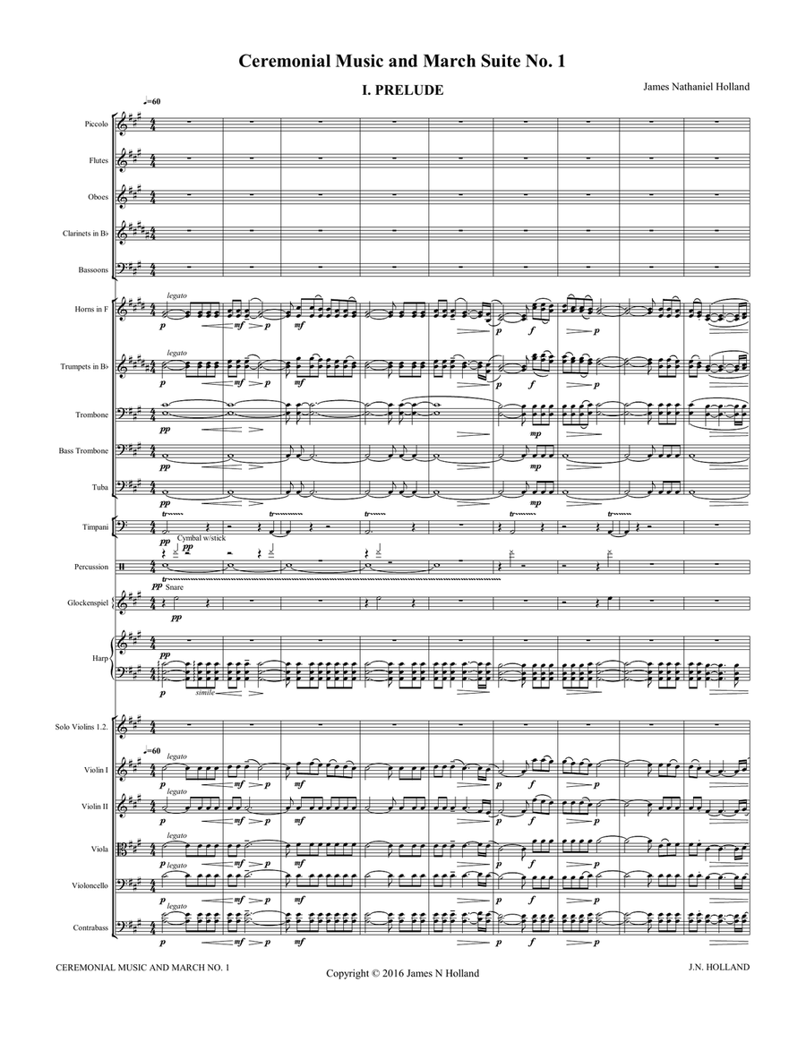 Ceremonial Suite No. 1 Music for Weddings, Graduations or Almost Any Occassion for Orchestra Full Orchestra scores gallery preview page 5