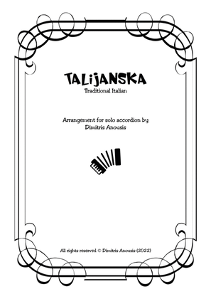 Book cover for Talijanska (Traditional Italian) - Amazing solo accordion arrangement