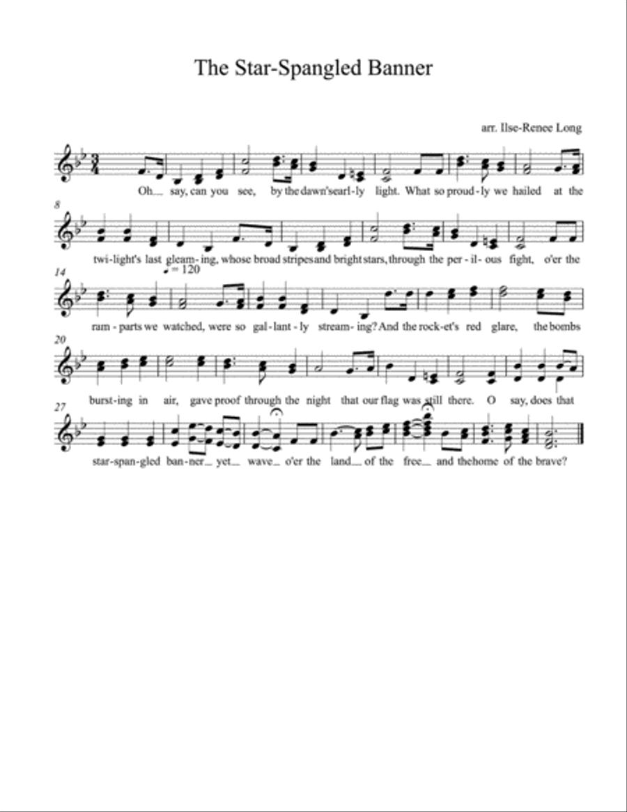 The Star-Spangled Banner SA scores gallery preview page 1