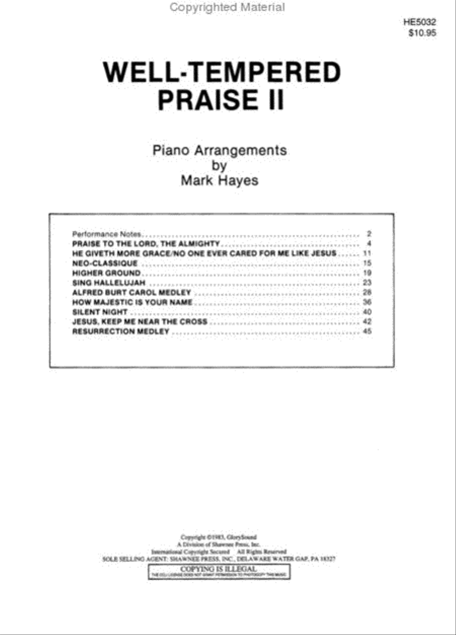 Well-Tempered Praise 2 Piano Solo scores gallery preview page 2