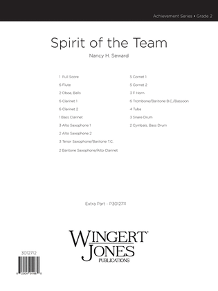 Book cover for Spirit Of The Team - Full Score