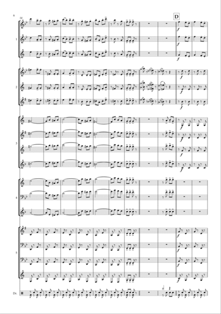 Wallace And Gromit Theme Concert Band scores gallery preview page 6