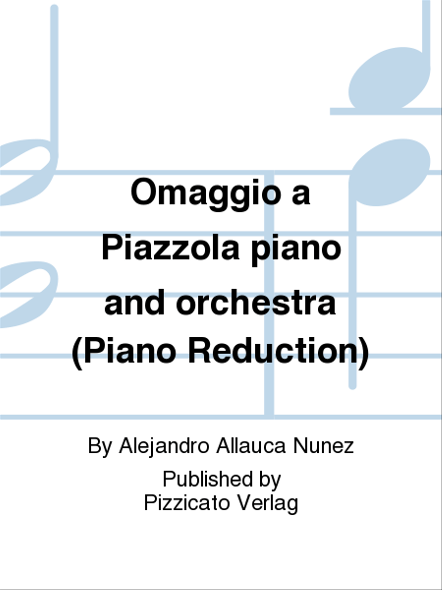 Omaggio a Piazzola piano and orchestra (Piano Reduction) Piano scores gallery preview page 1