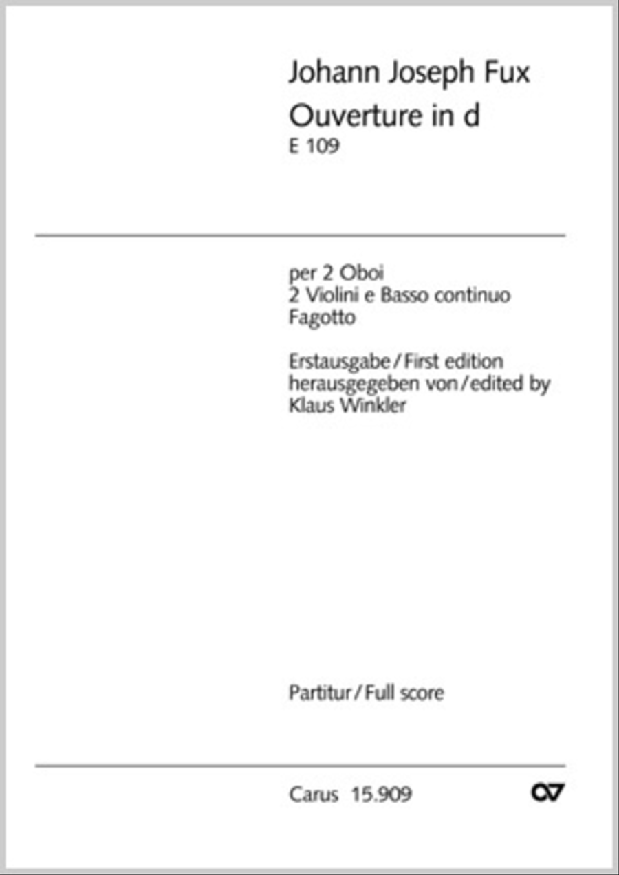 Ouverture in d Violin scores gallery preview page 1