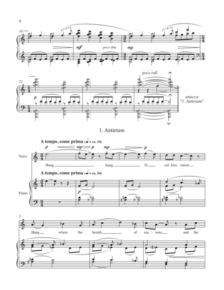 War Dreams Song Cycle for Tenor Voice and Piano