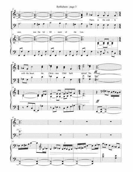 3. Bethlehem (All Heaven and it was One Hour Old) : SATB Choir & Piano image number null