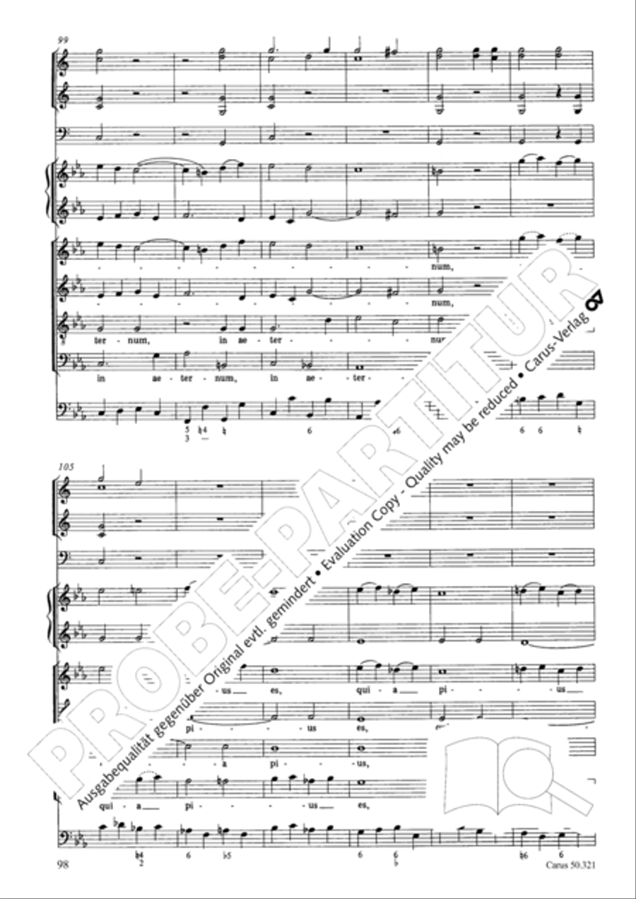 Requiem in C minor 4-Part scores gallery preview page 104