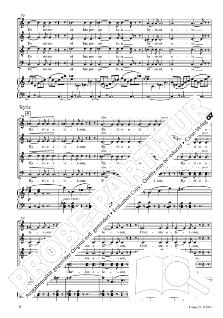 Requiem in C major 4-Part scores gallery preview page 9