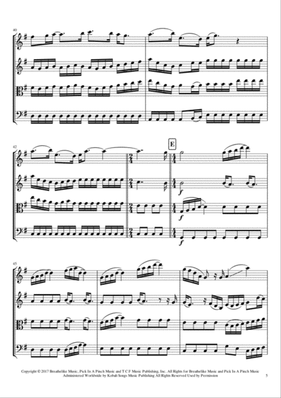 Never Enough String Quartet scores gallery preview page 5