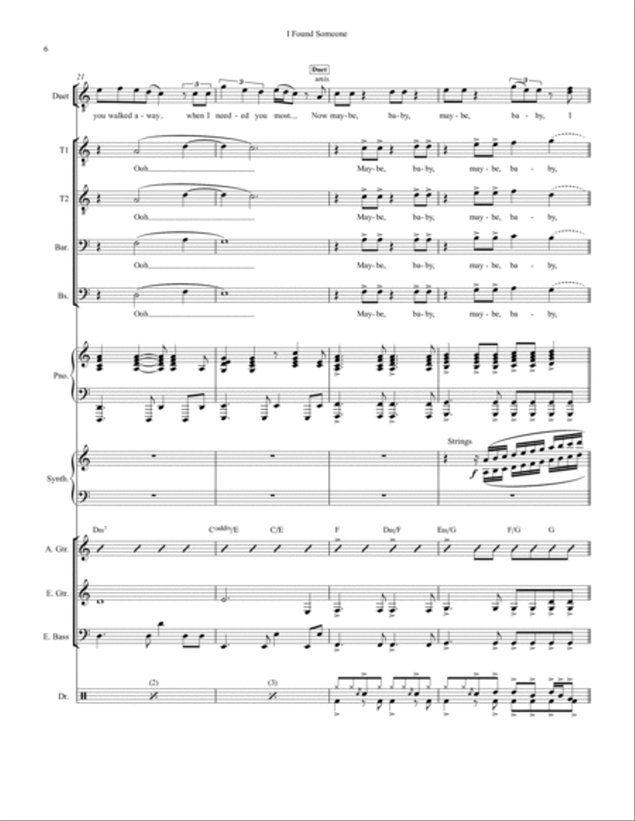 I Found Someone Small Ensemble scores gallery preview page 6