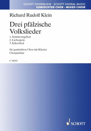 Book cover for Pfalzische Volkslieder 3