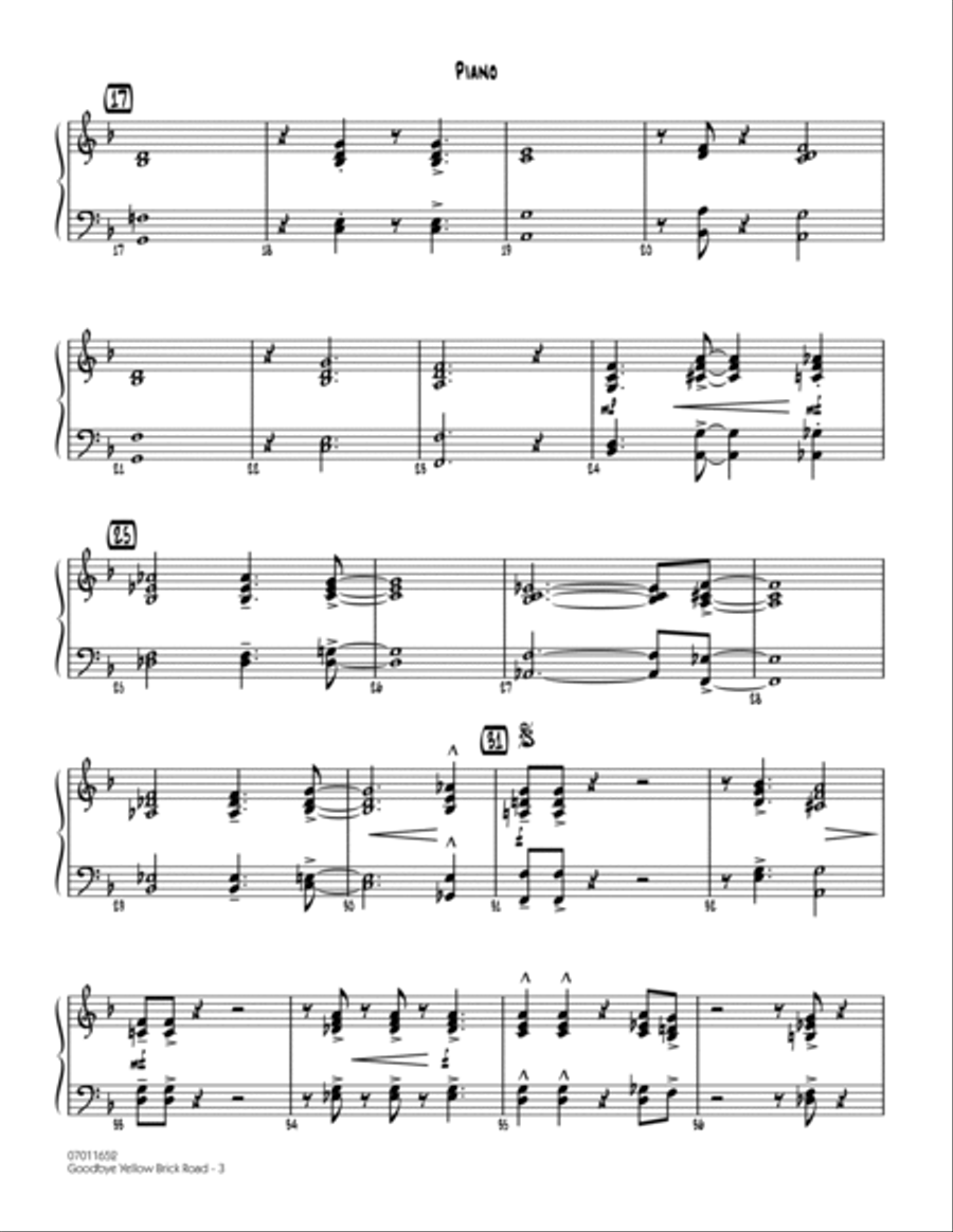 Goodbye Yellow Brick Road - Piano Piano scores gallery preview page 3