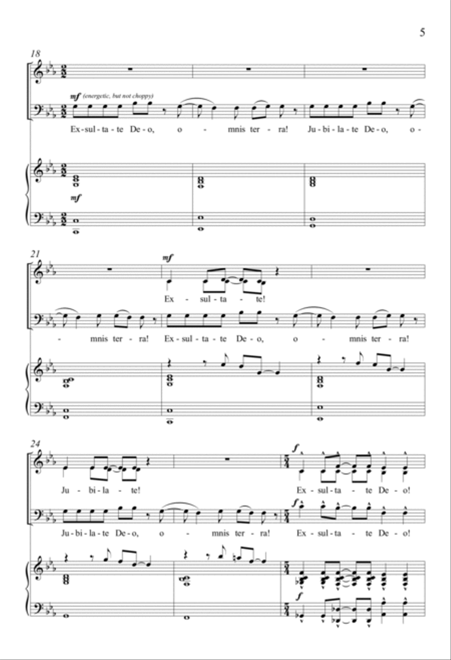 Exsultate! Jubilate! 4-Part scores gallery preview page 5