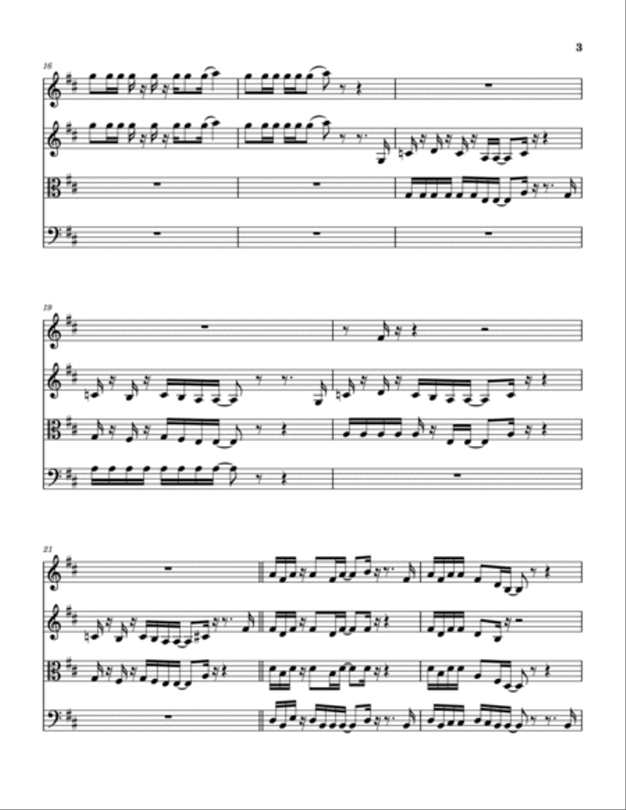 Funk 50 Funk 50 String Quartet scores gallery preview page 4