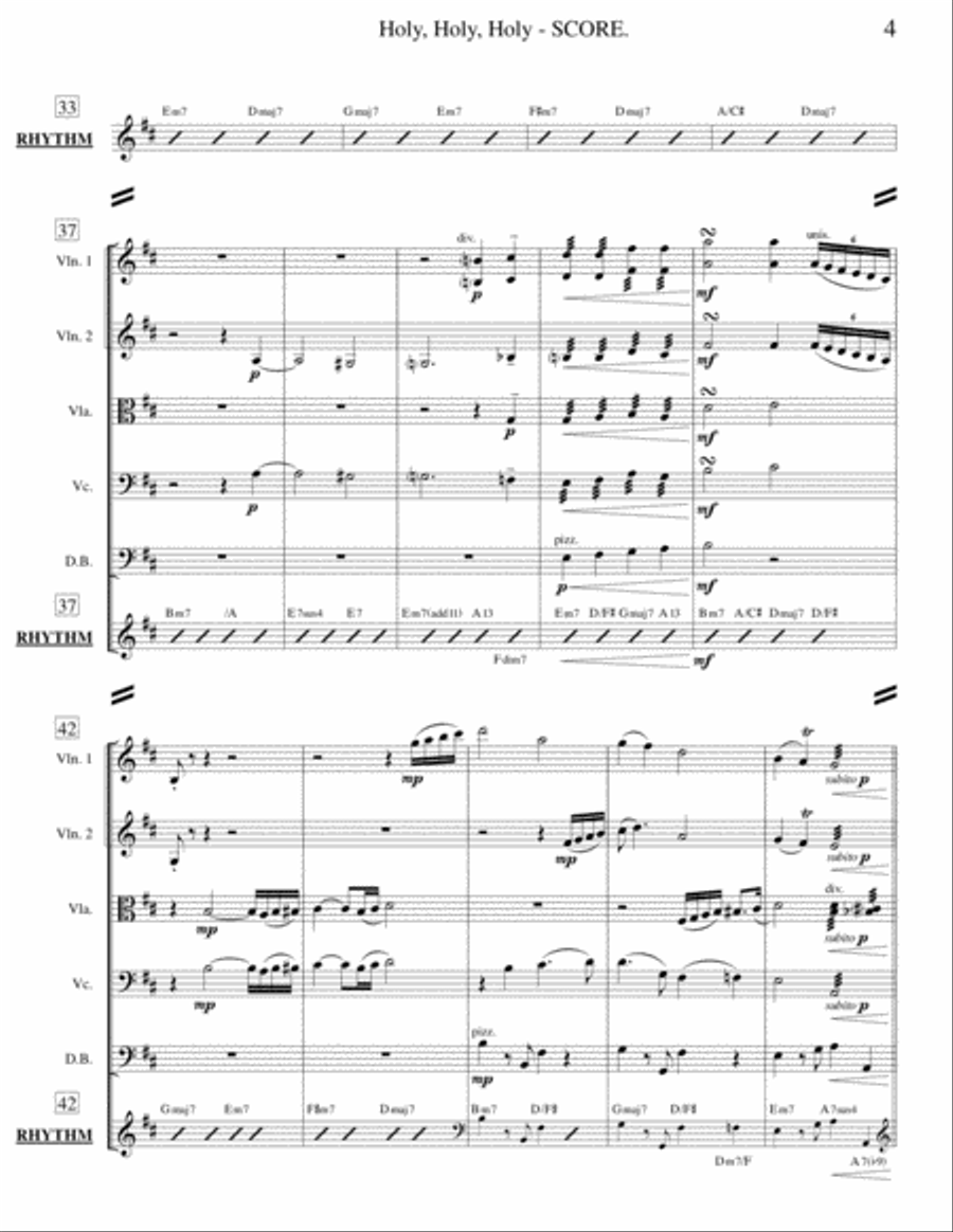 Holy, Holy, Holy (Strings-Soloist-Rhythm Sec.) Small Ensemble scores gallery preview page 5