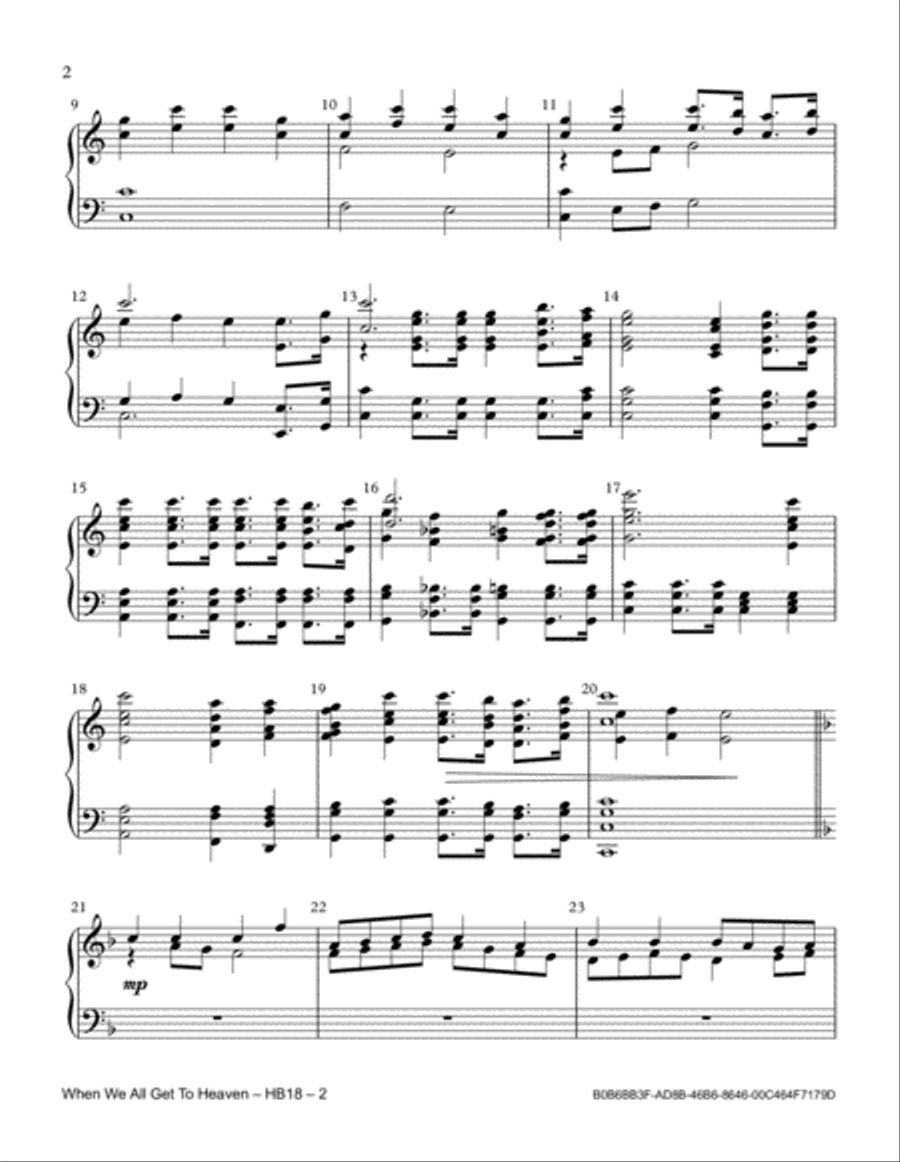 When We All Get To Heaven Handbell Choir scores gallery preview page 2