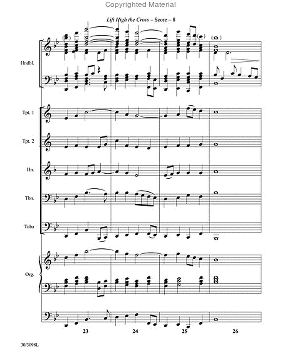 Lift High the Cross - Brass and Organ Score and Parts image number null