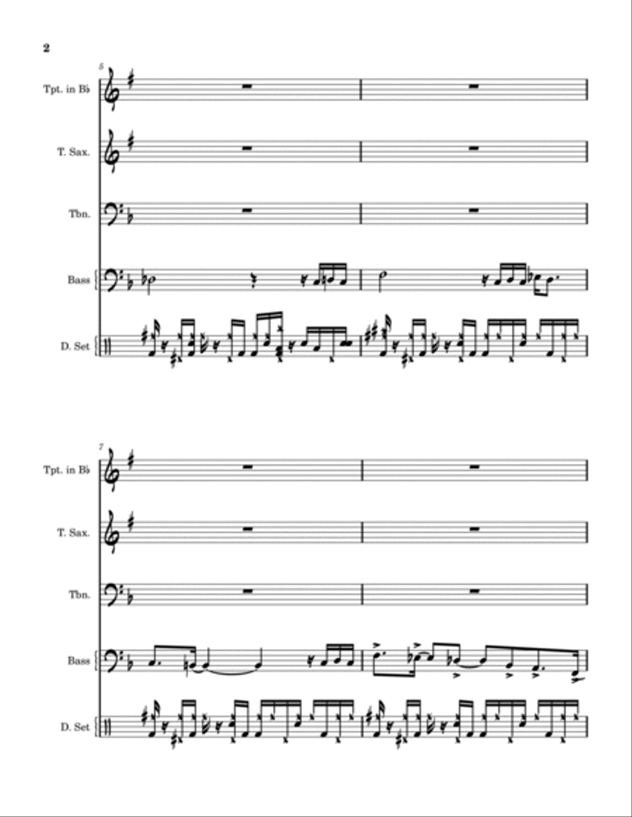 Bassman! Bassman! Jazz Ensemble scores gallery preview page 3