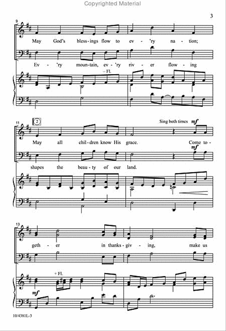 Together in Thanksgiving 3-Part scores gallery preview page 3