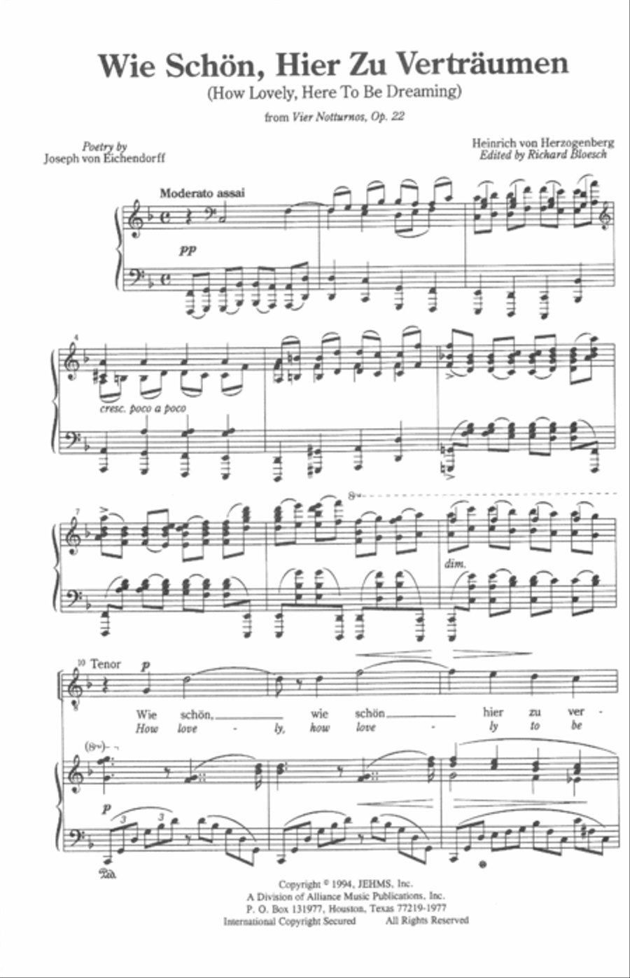 Wie schon, hier zu vertraumen Op. 22, no.4 4-Part scores gallery preview page 2