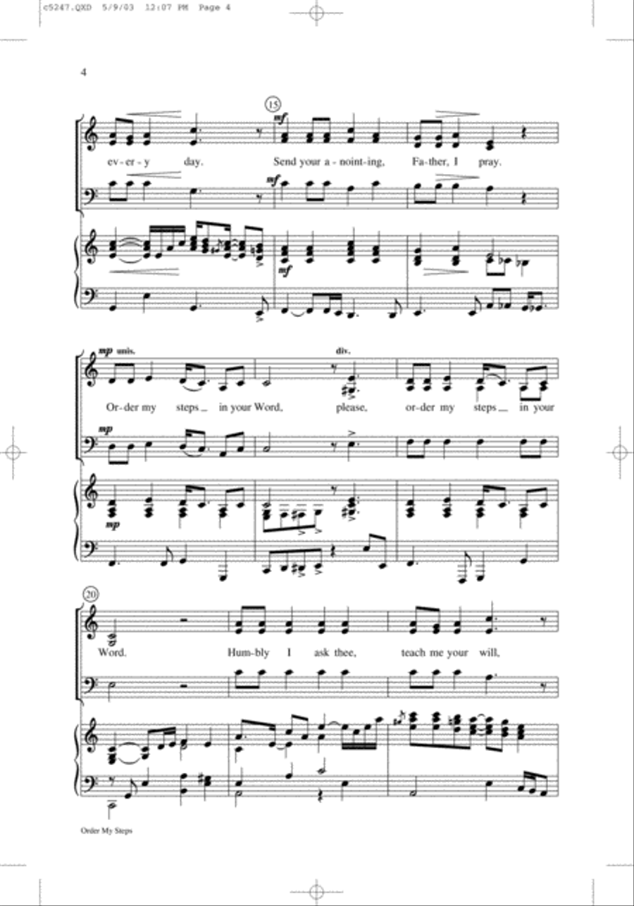 Order My Steps 4-Part scores gallery preview page 3